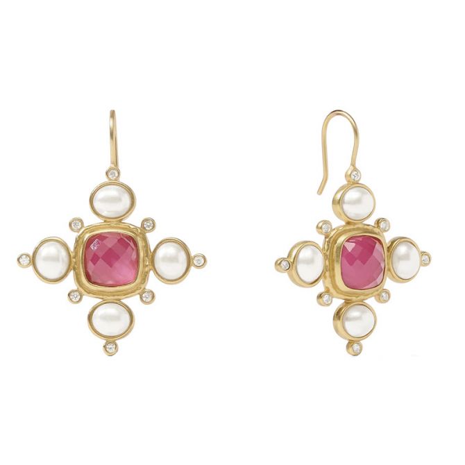 TUDOR EARRING-IRIDESCENT RASPBERRY main image 0