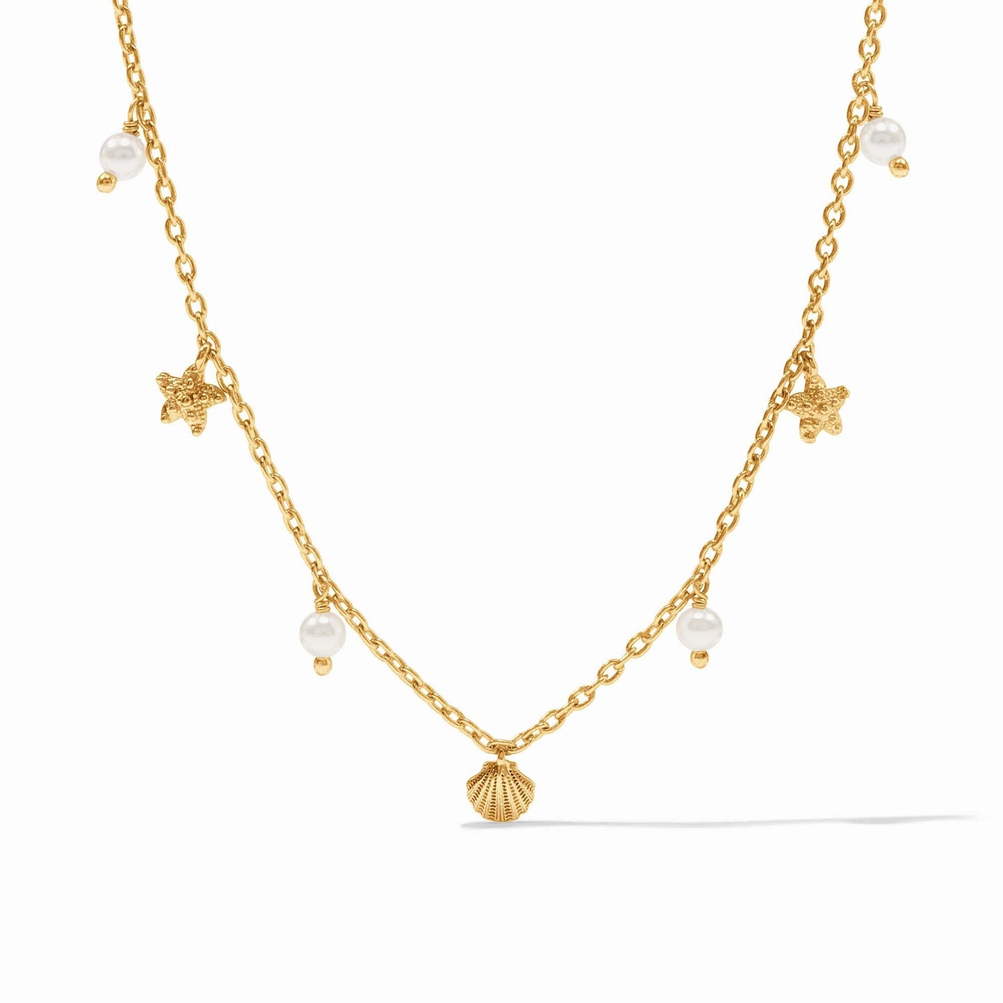 Sanibel Delicate Charm Necklace - Pearl