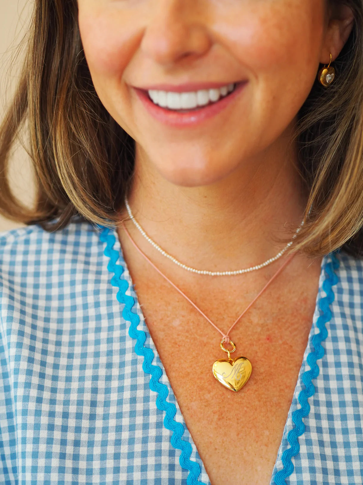 Petal Pink Charm Cord Necklace