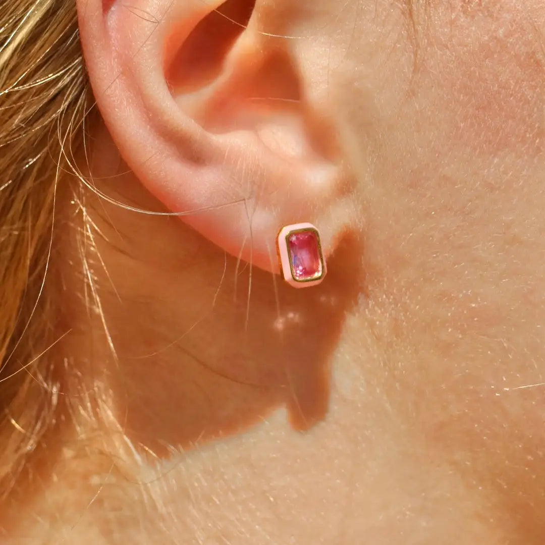 Screwback Stud - Whitney Bubblegum Pink