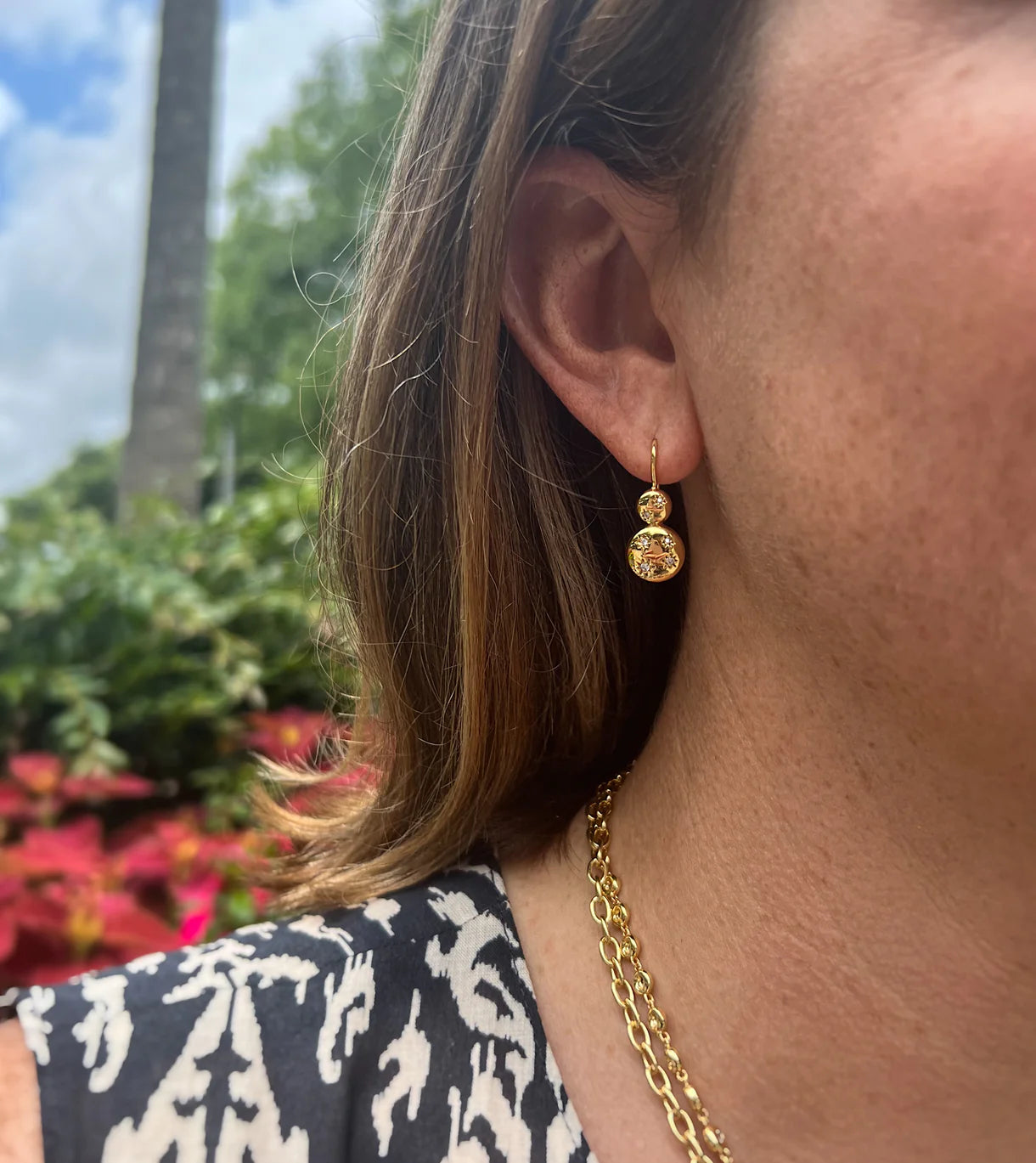 Double Bubble Drop Earrings