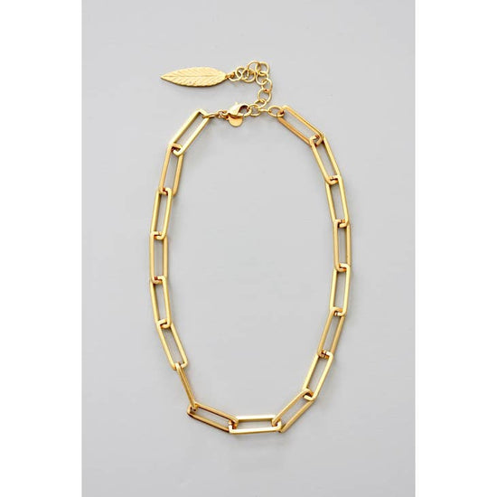 Gold Paperclip Chain Necklace