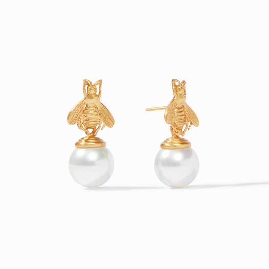 Bee Pearl Drop Earring