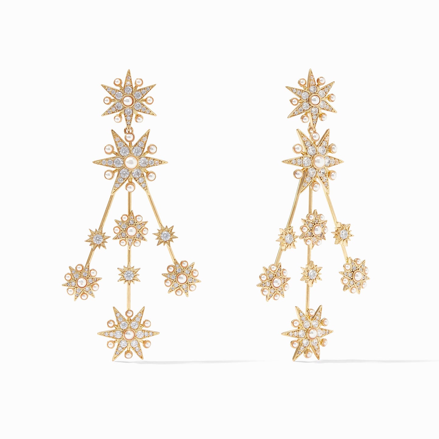 Load image into Gallery viewer, Celeste Statement Earring Gold CZ - Muse Shoe Studio
