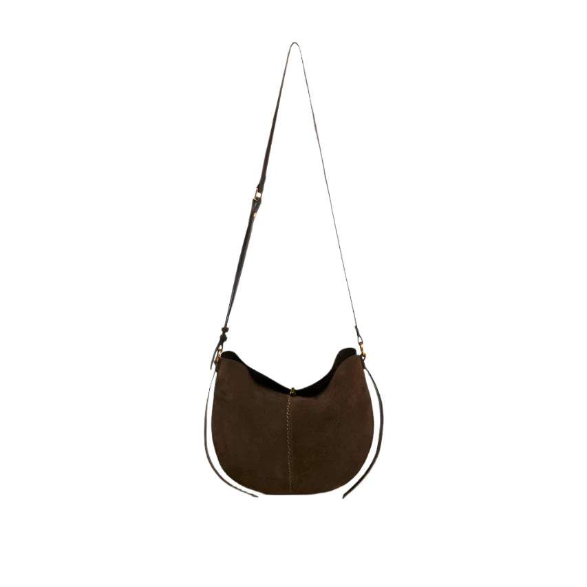Bennett Espresso Suede Crossbody