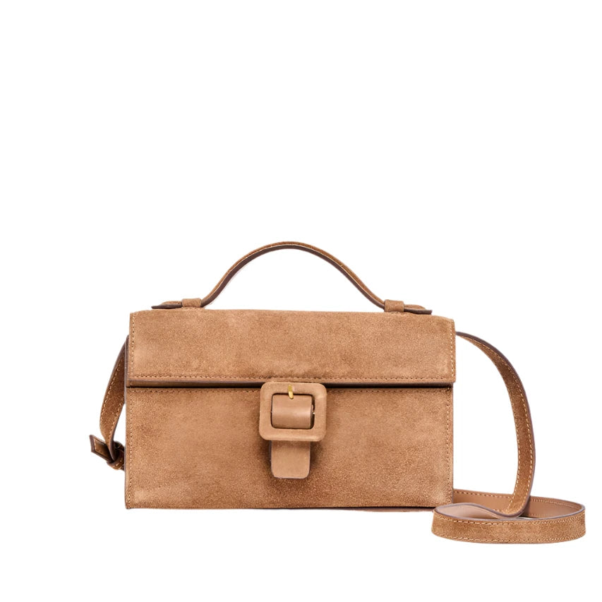 Chris Camel Suede Crossbody