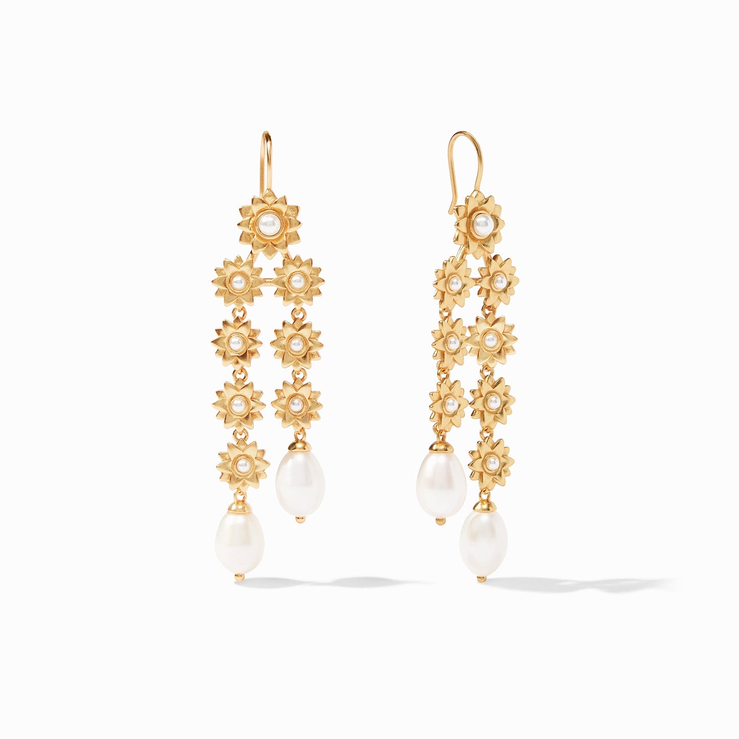 Load image into Gallery viewer, Flora Chandelier Earring Pearl - Muse Shoe Studio
