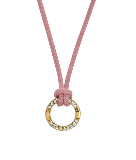 Petal Pink Charm Cord Necklace