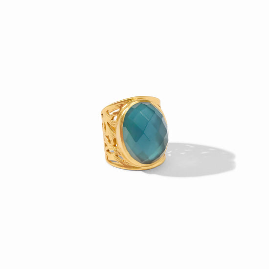 Load image into Gallery viewer, Ivy Statement Ring Peacock Blue (Size 8)

