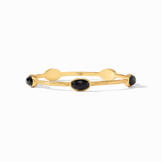 Load image into Gallery viewer, Ivy Stone Bangle Obsidian Black (Small) - Muse Shoe Studio
