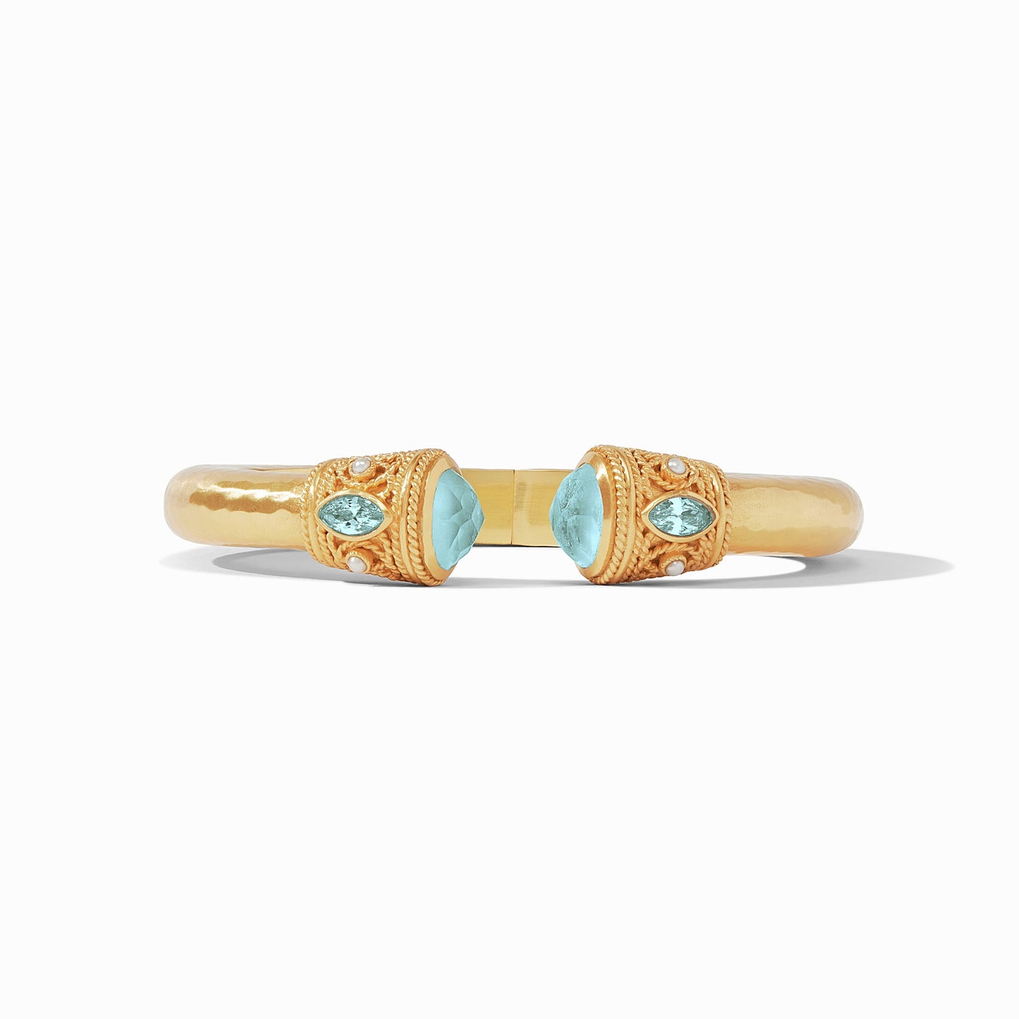 Load image into Gallery viewer, Monaco Demi Cuff Iridescent Gold Bahamian Blue
