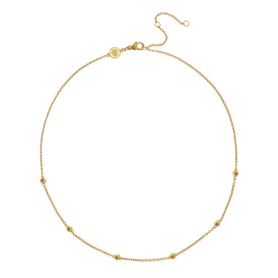 Tiny Bead Station Necklace