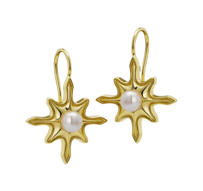 Freshwater Pearl Seastar Drop Earrings