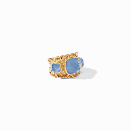 Trieste Statement Ring Chalcedony Blue (Size 7)