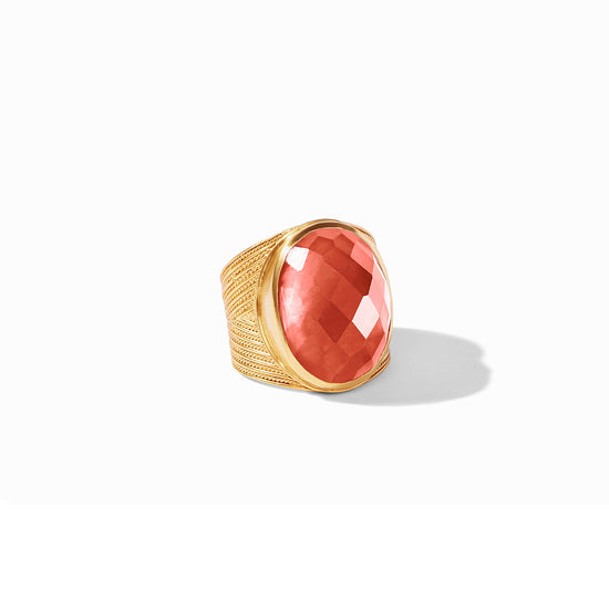 Load image into Gallery viewer, Verona Statement Ring Coral (Size 7) - Muse Shoe Studio
