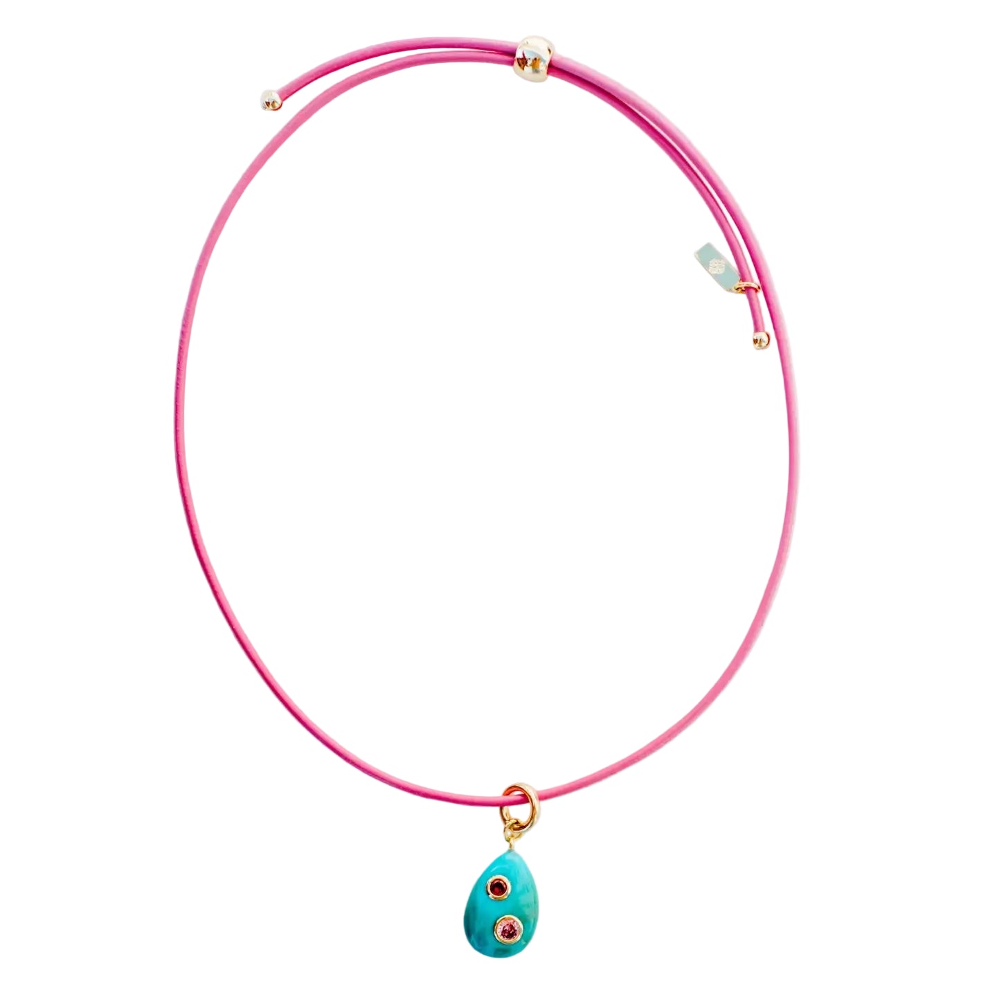 Combing Necklace Pink & Turquoise