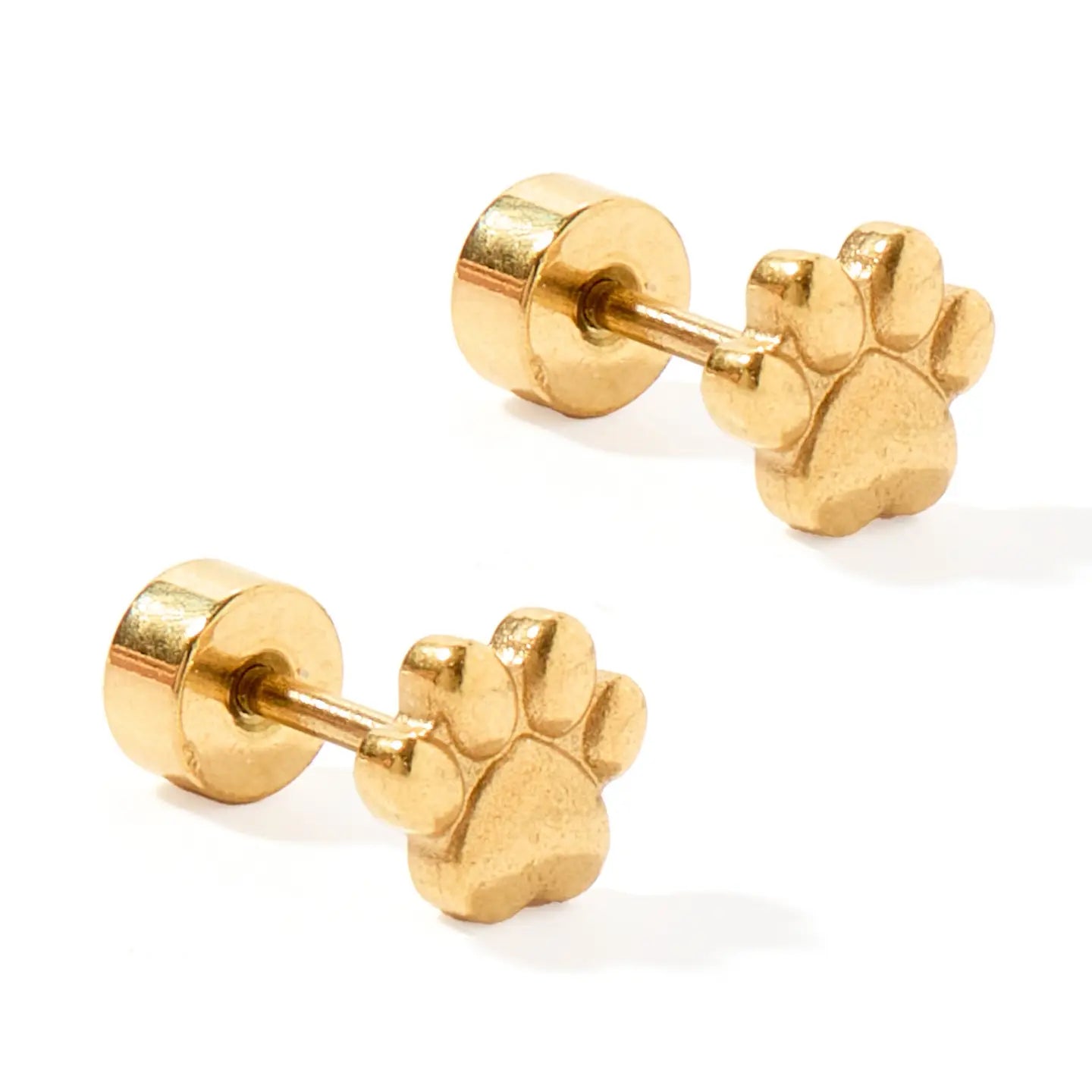 Paw Print Screwback Stud