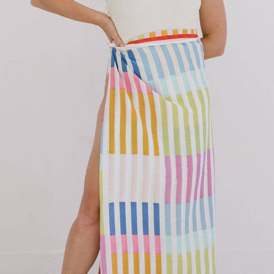 Rainbow Stripe Sarong - Muse Shoe Studio