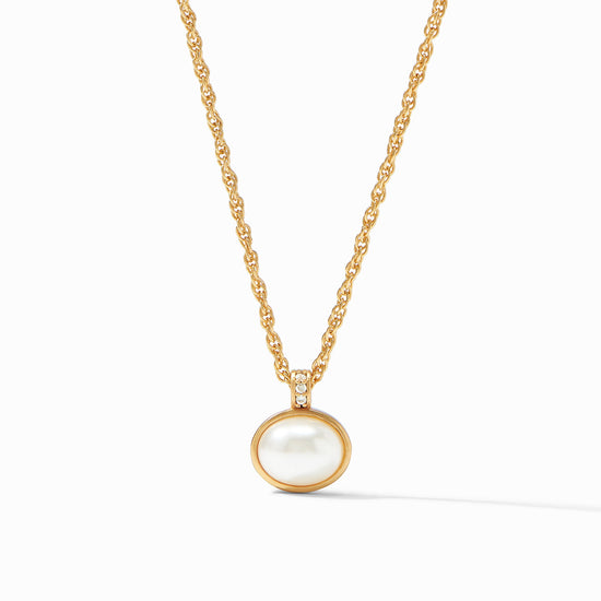 Load image into Gallery viewer, Antonia Solitaire Necklace Pearl - Muse Shoe Studio
