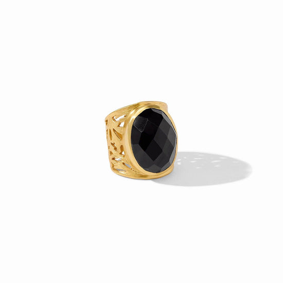 Ivy Statement Ring Obsidian Black (Size 8)