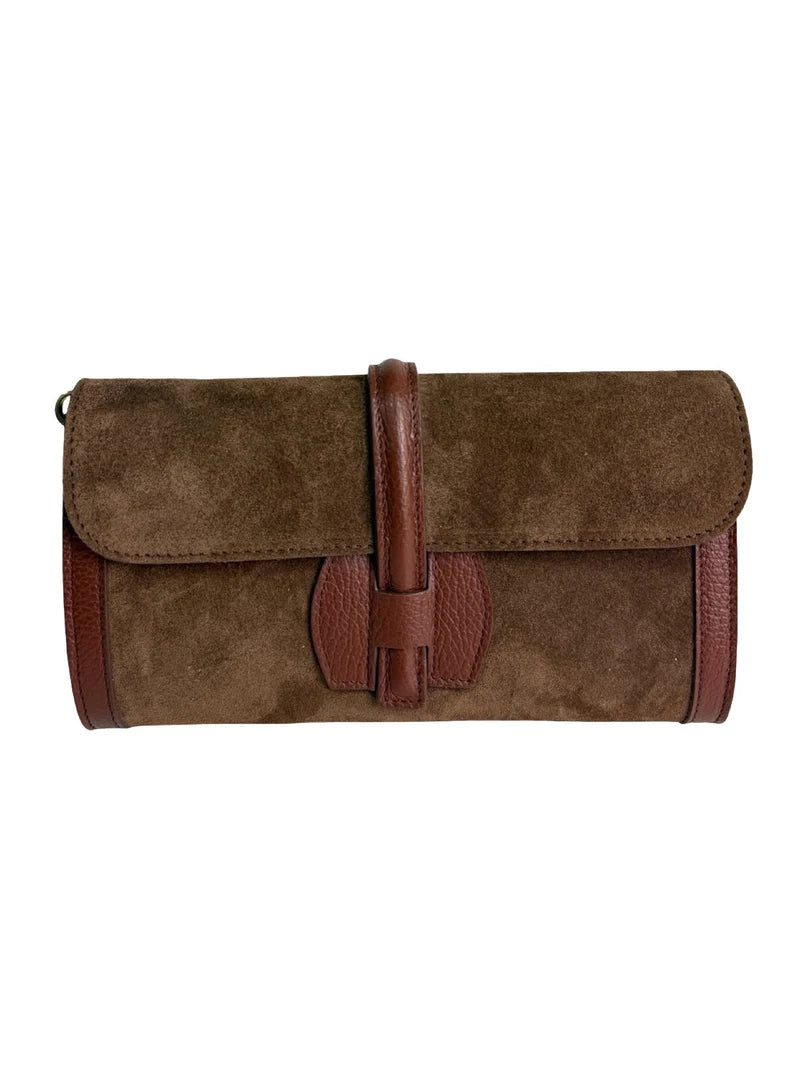 Suede Leather Clutch