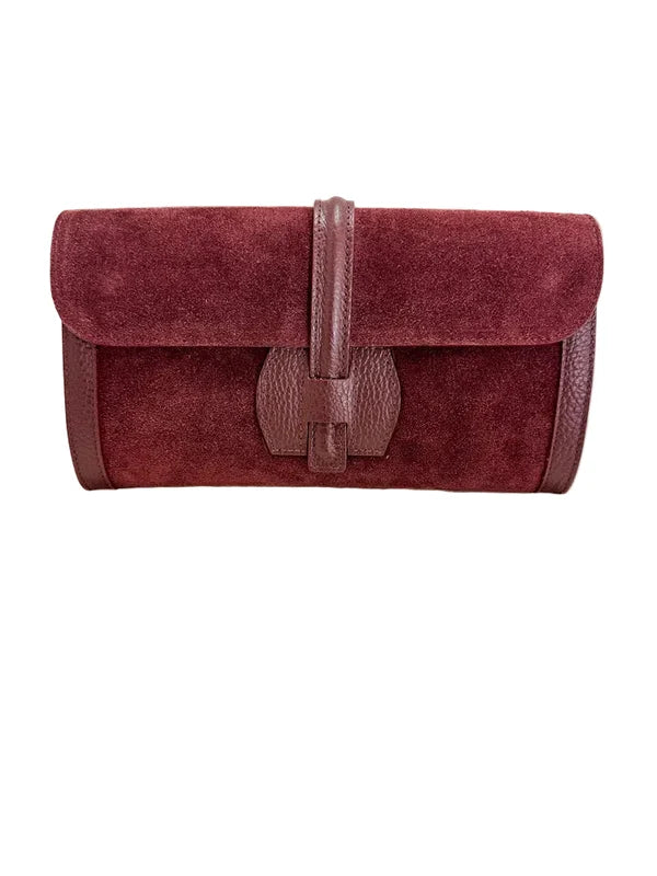 Suede Leather Clutch