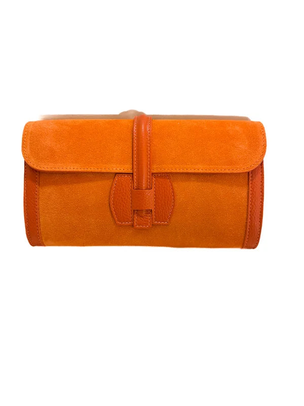 Suede Leather Clutch