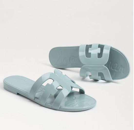 Load image into Gallery viewer, Bay Jelly Slide - Blue - Muse Shoe Studio
